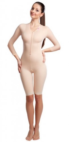 Full Body Suit Mid Thigh Length Plastic Surgery Compression Garment with  Bra (BB09)