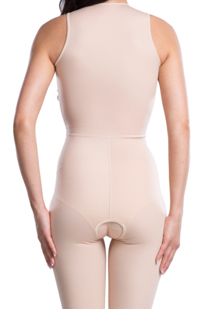 SBYOJLPB Women's Shapewear Women Plus Full Body Suit U-Neck Vest Zipper  Surgeries Lace Stitching Compression Garment Shapewear Bodysuit Beige 6(M)