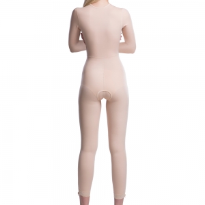 Full Body Suit Mid Thigh Length Plastic Surgery Compression Garment wi